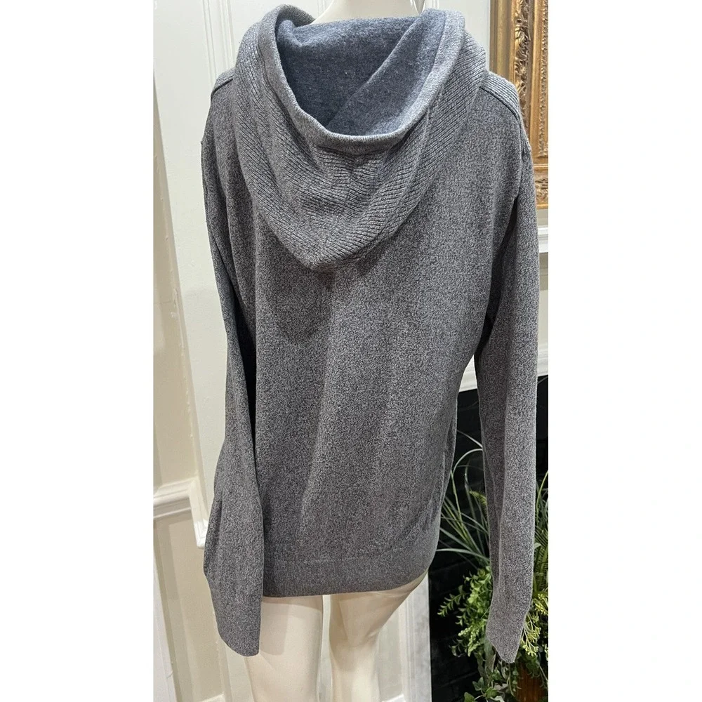 Banana Republic Cotton Wool Blend Sweater Mens Medium Hooded Pullover VGUC
